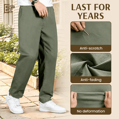 EaseTactic - Flex Fit Zipper-Pocket Durable Pants