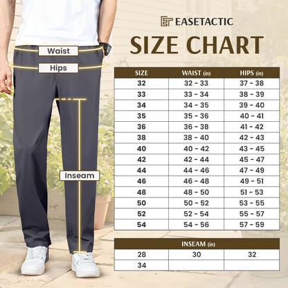 EaseTactic - Flex Fit Zipper-Pocket Durable Pants
