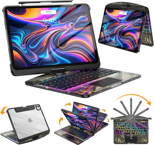 Rotate Pro™ Wireless Keyboard Case for Ipad