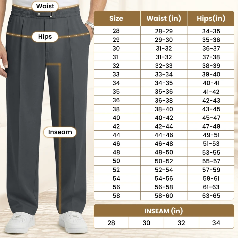 EaseTailor - Flexible Straight Fit Smart Comfort Pants