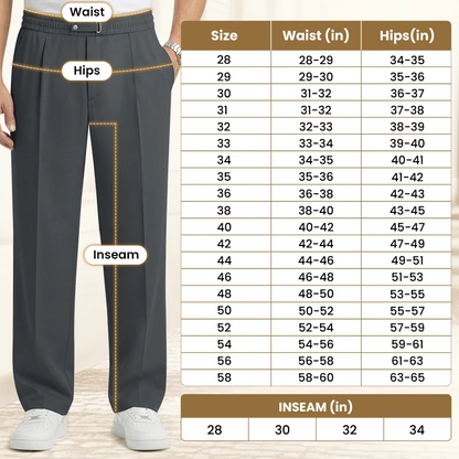 EaseTailor - Flexible Straight Fit Smart Comfort Pants