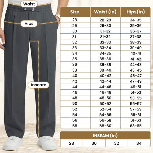 EaseTailor - Flexible Straight Fit Smart Comfort Pants
