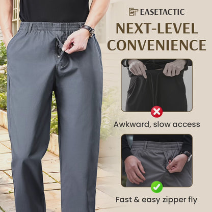 EaseTactic - Flex Fit Zipper-Pocket Durable Pants